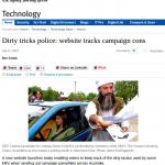 Screenshot of SMH article on ElectionLeaflets.org.au