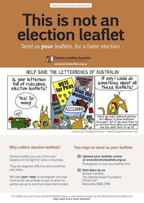 This is not an election leaflet