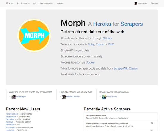 Morph Landing Page